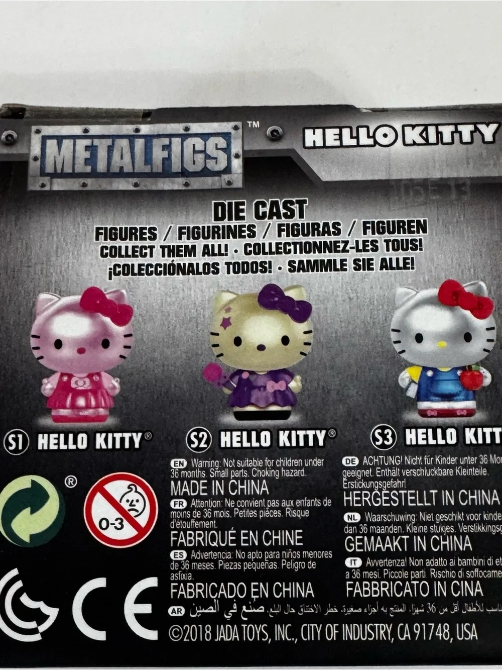 Hello Kitty Trio MetalFigs - Silver, Pink & Purple Accents